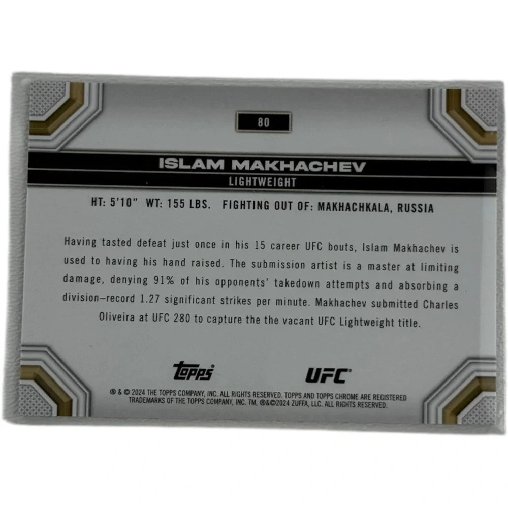 2024 Topps Chrome UFC #80‎ Islam Makhachev X-Fractor